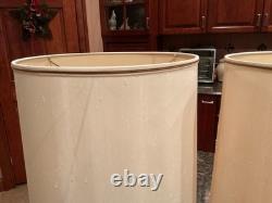 Pair Vintage Stiffel Lamp ShadesDrum Style16-1/2