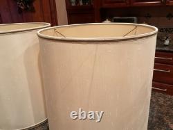 Pair Vintage Stiffel Lamp ShadesDrum Style16-1/2