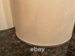 Pair Vintage Stiffel Lamp ShadesDrum Style16-1/2