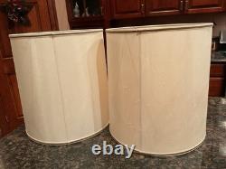 Pair Vintage Stiffel Lamp ShadesDrum Style16-1/2