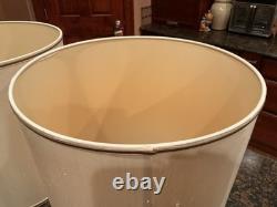 Pair Vintage Stiffel Lamp ShadesDrum Style16-1/2