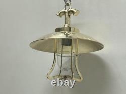 Pair of Brass Replica Ceiling Pendant Lamps Retro Hanging Lights with Shades