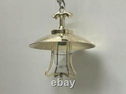 Pair of Brass Replica Ceiling Pendant Lamps Retro Hanging Lights with Shades