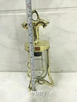Pair of Brass Replica Ceiling Pendant Lamps Retro Hanging Lights with Shades