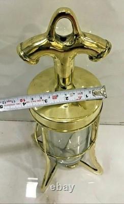 Pair of Brass Replica Ceiling Pendant Lamps Retro Hanging Lights with Shades