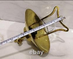 Pair of Brass Replica Ceiling Pendant Lamps Retro Hanging Lights with Shades