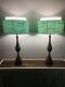 Pair Of Mid Century Vintage Style 2 Tier Fiberglass Lamp Shades Atomic Sf