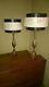 Pair Of Mid Century Vintage Style 3 Tier Fiberglass Lamp Shades 2