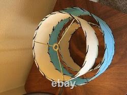 Pair of Mid Century Vintage Style 3 Tier Fiberglass Lamp Shades Modern Retro