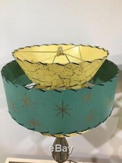 Pair of Mid Century Vintage Style Tapered 3 Tier Fiberglass Lamp Shades Modern