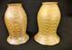 Pair Of Quezal Art Glass Lampshades