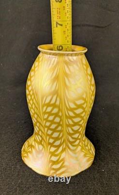 Pair of Quezal Art Glass Lampshades