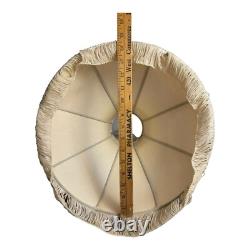 Pair of VTG Victorian Style Bell Shaped Lamp Shade Floral Scroll w Fringe 15 W