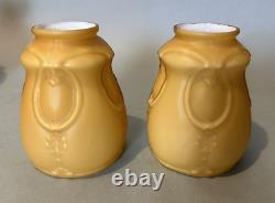 Pair of Vintage Cased Satin Art Glass Lamp Shades