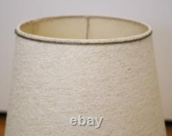 Pair of Vintage MCM, Mid Century Modern Lamp Shades Gold Trim 16 Tapered Drum