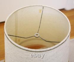 Pair of Vintage MCM, Mid Century Modern Lamp Shades Gold Trim 16 Tapered Drum