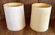 Pair Of Vintage Mid Century Modern Drum Barrel Table Lamp Shades Mcm