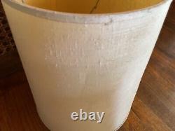 Pair of Vintage Mid Century Modern Drum Barrel table Lamp Shades mcm