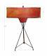 Pair Of Vintage Retro Atomic Red Shade Lamps