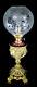 Petite Vintage Gwtw Banquet Lamp With Miller Boudoir Burner, Chimney, Globe Shade