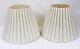 Pleated Fabric Large 21.5 X 16 Vintage 60's Empire Lamp Shade Pair Marbro Era