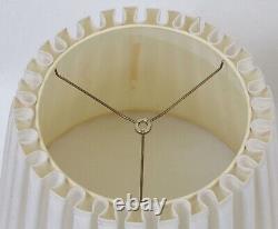 Pleated Fabric Large 21.5 x 16 Vintage 60's Empire Lamp Shade Pair Marbro Era