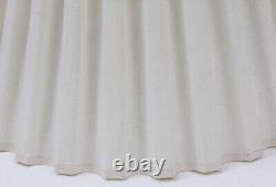 Pleated Fabric Large 21.5 x 16 Vintage 60's Empire Lamp Shade Pair Marbro Era