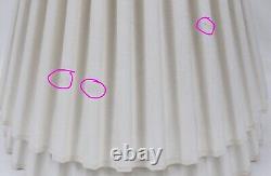 Pleated Fabric Large 21.5 x 16 Vintage 60's Empire Lamp Shade Pair Marbro Era