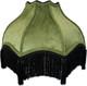 Premium Classic Victorian Style Bell Shape Scallop Large Velvet Lamp Shade With