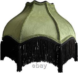 Premium Classic Victorian Style Bell Shape Scallop Large Velvet Lamp Shade with