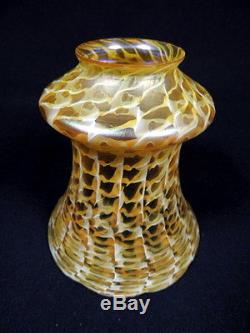 Quezal Glass Snakeskin Vintage Art Deco Glass Lamp Shade