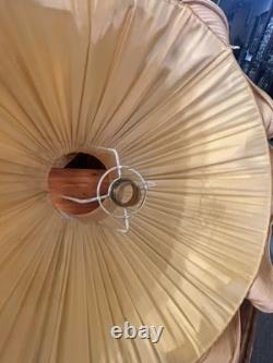 Queen 21Antique GOLD SATIN Vintage Boudoir Lampshade Ruffled AMAZING Art Deco