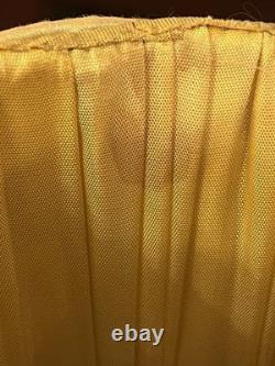 Queen 21Antique GOLD SATIN Vintage Boudoir Lampshade Ruffled AMAZING Art Deco