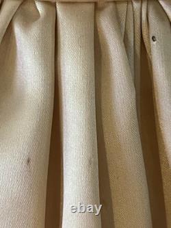 Queen 21Antique GOLD SATIN Vintage Boudoir Lampshade Ruffled AMAZING Art Deco