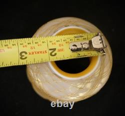 Quezal Style Gold Thread Aurene Lamp Shades, Hanging Hearts, Set of 3