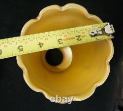 Quezal Style Gold Thread Aurene Lamp Shades, Hanging Hearts, Set of 3