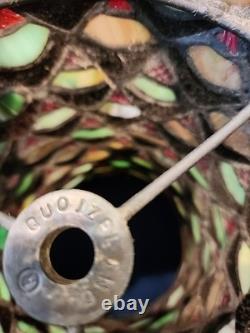 Quoizel Leaded Stained Glass Lamp Shade Vintage 11 Inch Art Deco Rare