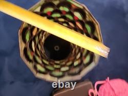 Quoizel Leaded Stained Glass Lamp Shade Vintage 11 Inch Art Deco Rare