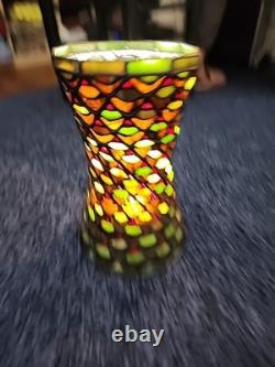 Quoizel Leaded Stained Glass Lamp Shade Vintage 11 Inch Art Deco Rare Quoizel Leaded Stained Glass Lamp Shade Vintage 11 Inch Art Deco Rare