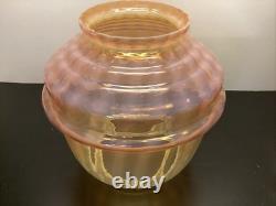 RARE VINTAGE Pink /Cranberry Opalescent Lamp Shade Globe 4 25 Fitter GC