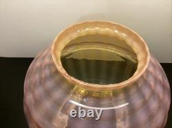 RARE VINTAGE Pink /Cranberry Opalescent Lamp Shade Globe 4 25 Fitter GC
