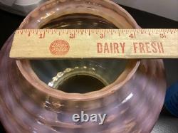 RARE VINTAGE Pink /Cranberry Opalescent Lamp Shade Globe 4 25 Fitter GC