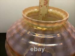 RARE VINTAGE Pink /Cranberry Opalescent Lamp Shade Globe 4 25 Fitter GC