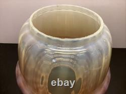 RARE VINTAGE Pink /Cranberry Opalescent Lamp Shade Globe 4 25 Fitter GC