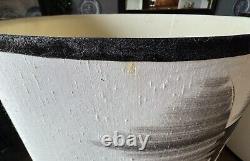 RARE! Vintage 50's Round 17 X 17.5 Silk Japanese Asian Hand Painted Lampshades