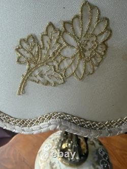 RARE Vintage Carl Falkenstein Lamp Hollywood Regency MCM Brass Marble +Shade