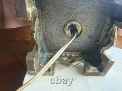 RARE Vintage Carl Falkenstein Lamp Hollywood Regency MCM Brass Marble +Shade