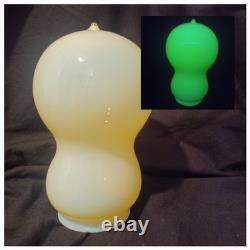 RARE Vintage Custard Vaseline Uranium Glass Ceiling Lamp Chandelier Shade