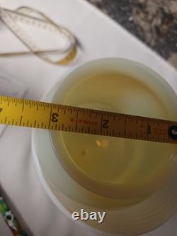 RARE Vintage Custard Vaseline Uranium Glass Ceiling Lamp Chandelier Shade