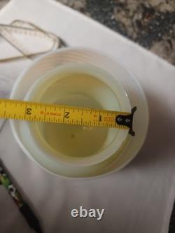 RARE Vintage Custard Vaseline Uranium Glass Ceiling Lamp Chandelier Shade